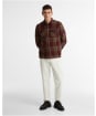 Men's Barbour Millom Relaxed Houndstooth Shirt - Red