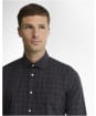 Men's Barbour Ashfield Tailored Tattersall Shirt - Navy