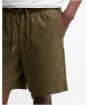 Men's Barbour Washed Oxford Relaxed Shorts - Uniform Green