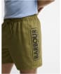Men's Barbour International Large Logo Swim Shorts - Cable Olive