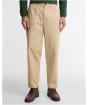 Men's Barbour Washed Stretch Twill Relaxed Fit Trouser - Light Stone