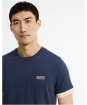 Men's Barbour International Deep Cuff Evan Tipped T-Shirt - Oxford Navy