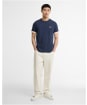 Men's Barbour International Deep Cuff Evan Tipped T-Shirt - Oxford Navy