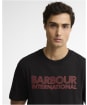 Men's Barbour International Essential Graphic T-Shirt - BLACK / FIRE WHI