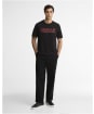 Men's Barbour International Essential Graphic T-Shirt - BLACK / FIRE WHI
