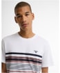 Men's Barbour Teeside Stripe Graphic Tailored T-Shirt - White