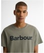 Men's Barbour Washington Overdyed Logo Tailored T-Shirt - Dusty Olive
