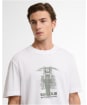 Men's Barbour International Hocking Graphic T-Shirt - White