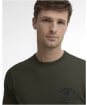 Men's Barbour Tartan Tailored Crest Logo T-Shirt - Sage