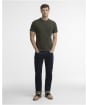 Men's Barbour Tartan Tailored Crest Logo T-Shirt - Sage