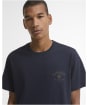 Men's Barbour Tartan Tailored Crest Logo T-Shirt - Navy