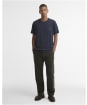 Men's Barbour Tartan Tailored Crest Logo T-Shirt - Navy