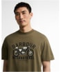 Men's Barbour International Eric Graphic T-Shirt - Mid Olive