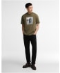 Men's Barbour International Steve McQueen Brandon Graphic T-Shirt - Mid Olive