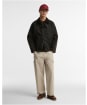 Men's Barbour Oversized Transport Waxed Jacket - Dark Brown