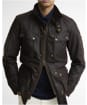 Men's Barbour International Tourer Duke Waxed Jacket - Dark Brown
