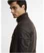 Men's Barbour International Tourer Duke Waxed Jacket - Dark Brown