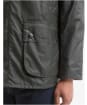 Men's Barbour Festive Ashby Waxed Jacket - SAGE / EVERGREEN