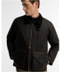 Men's Barbour Re-Engineered Durran Waxed Jacket - Dark Brown