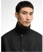 Men's Barbour International Brake Line Waxed Jacket - Black