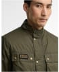 Men's Barbour International Winter Merton Waxed Jacket - Olive Night