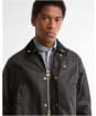 Men's Barbour Icons Bedale Waxed Jacket - Navy / Birchwood