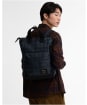 Barbour Field Wax Backpack - Navy Tartan