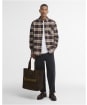  Barbour Overdyed Telfield Tartan Tote Bag - Overdyed Muted Tartan