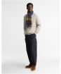 Barbour Large Tattersall Lambswool Scarf - Navy Mix