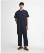  Men's Barbour Dalton Logo Oversized T-Shirt - Navy