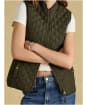 Women's Joules Minx Diamond Showerproof Quilt Gilet - Rosemary Green