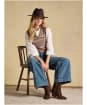 Women's Joules Fairisle V-Neck Tank Top - Tan Brown