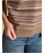 Women's Joules Fairisle V-Neck Tank Top - Tan Brown