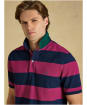 Men's Joules Woody Stripe Classic Fit Cotton Polo Shirt - Berry Pink