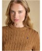 Women's Joules Classic Cable Knit Jumper - Camel