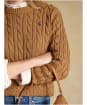 Women's Joules Classic Cable Knit Jumper - Camel