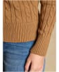 Women's Joules Classic Cable Knit Jumper - Camel