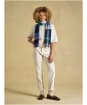  Women's Joules Langtree Scarf - Navy / Pink Check