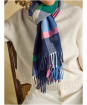  Women's Joules Langtree Scarf - Navy / Pink Check