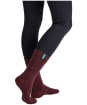Ridgeline Cotton Work Socks – Mid Length - Oxblood Multi