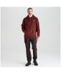 Men's Ridgeline Ballistic Long Sleeved Fleece Hoodie - Oxblood