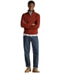 Men's Joules Alistair French Ribbed 1/4 Zip Sweatshirt - Brick
