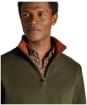 Men's Joules Alistair French Ribbed 1/4 Zip Sweatshirt - New Green