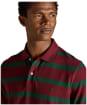 Men's Joules Woody Stripe Classic Fit Cotton Polo Shirt - Burgundy / Green