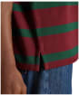 Men's Joules Woody Stripe Classic Fit Cotton Polo Shirt - Burgundy / Green