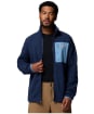  Men's Columbia Jasper Ridge™ Pebbled Full Zip Fleece - Collegiate Navy / Rainy Day