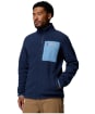  Men's Columbia Jasper Ridge™ Pebbled Full Zip Fleece - Collegiate Navy / Rainy Day