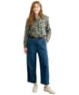 Women's Lily & Me Patsy Brushstroke Blooms Shirt  -Dark Olive