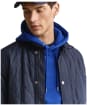  Men's GANT Classic Quilted Mid Jacket - Evening Blue