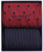  Men's GANT Dot And Rib Socks Gift Box - 2 Pack - Plumped Red